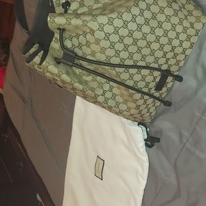 Gucci Drawstring Monogram Backpack Genuine 🎒